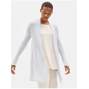 NWT! Eileen Fisher Italian Cashmere Long Cardigan Color Pearl